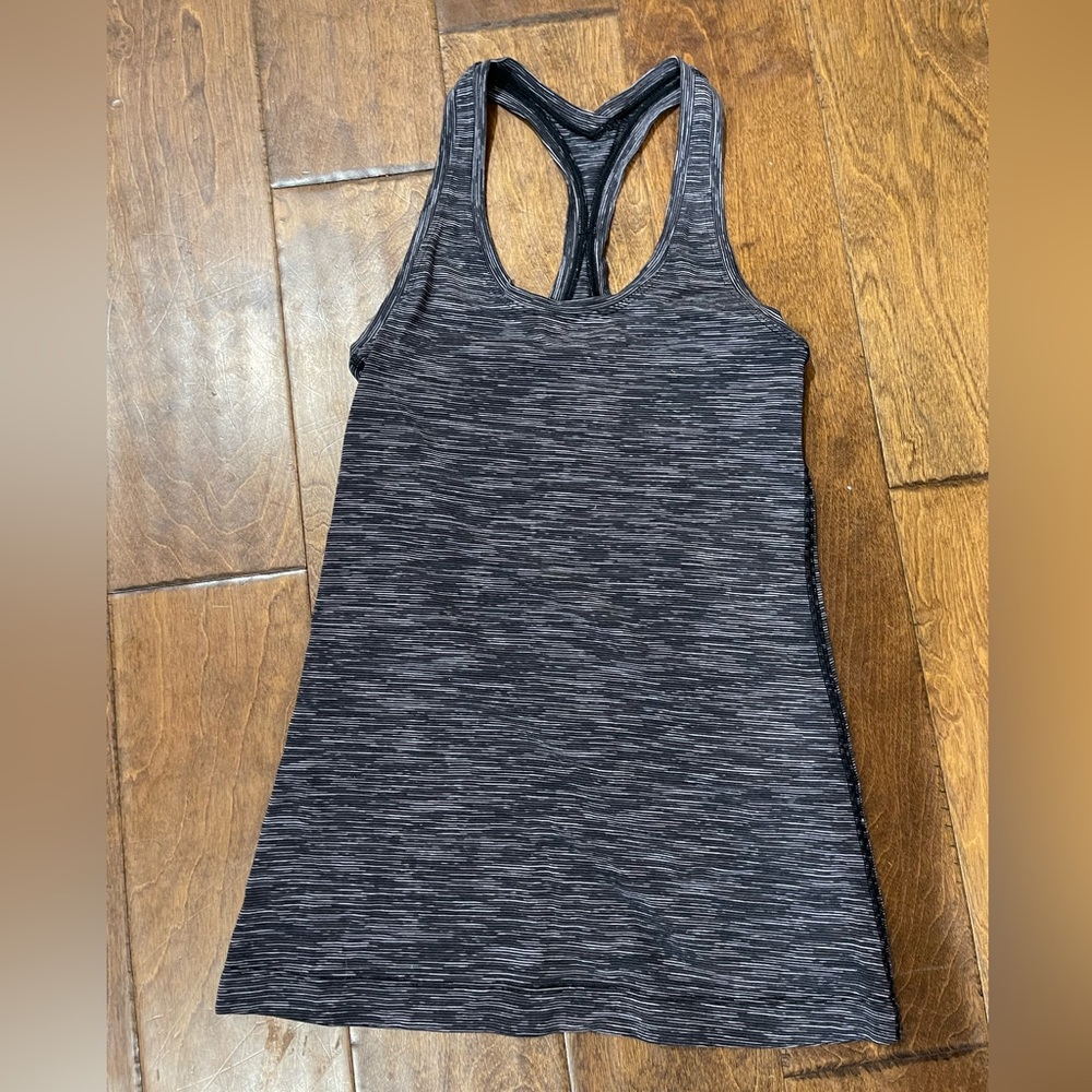 lululemon athletica Black and Gray Tank Top